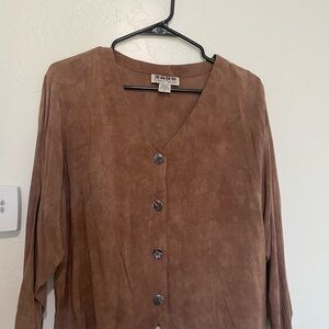 Vintage Button-Up Blouse Cardigan